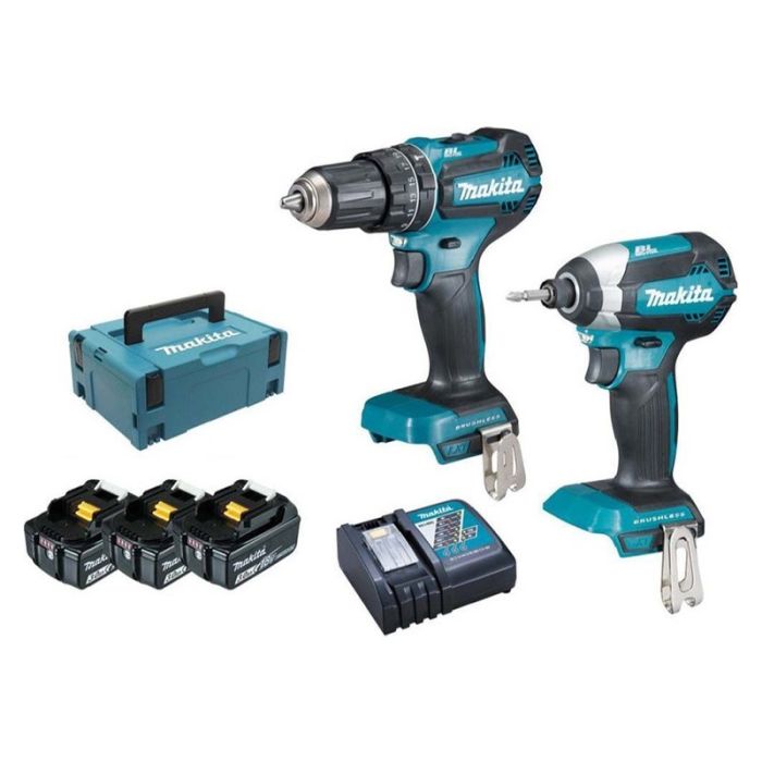 Makita - Pachet surubelnite DDF485Z + DTD153Z cu acumulator Li-Ion 18V 3x3.0Ah, incarcator DC18RC, Makpac3 [DLX2283JX1]