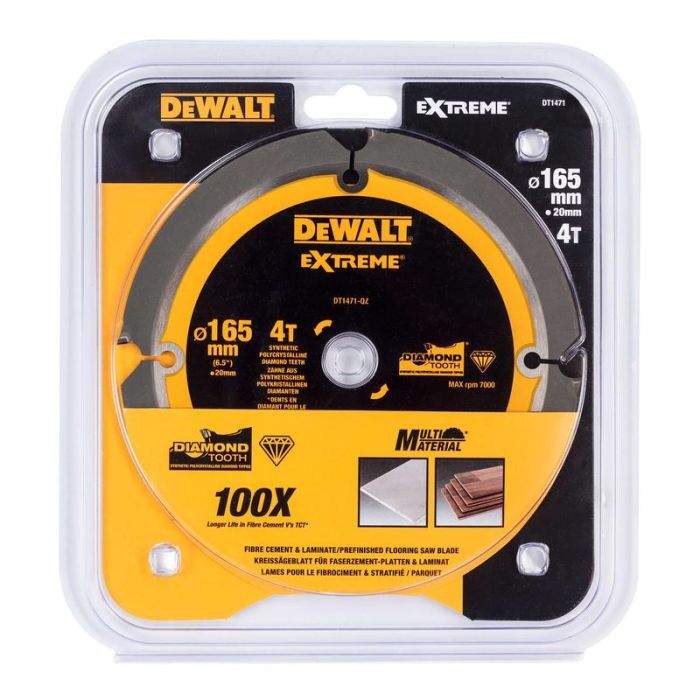 DeWALT - Panza fierastrau circular PCD 165x20x1.8mm, 4 dinti [DT1471-QZ]