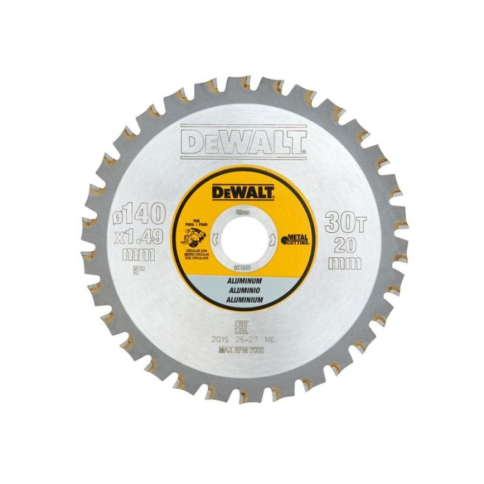 DeWALT - Disc de taiere aluminiu pentru fierastrau circular cu acumulator 140x20x1.5mm [DT1910-QZ]