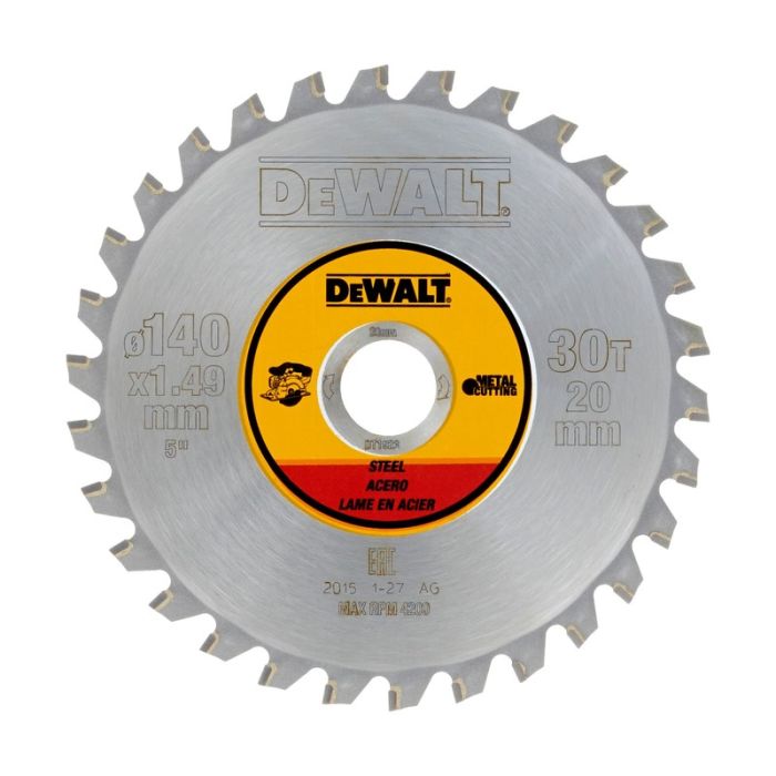 DeWALT - Disc de taiere otel pentru fierastrau circular cu acumulator 140x20x1.5mm [DT1923-QZ]