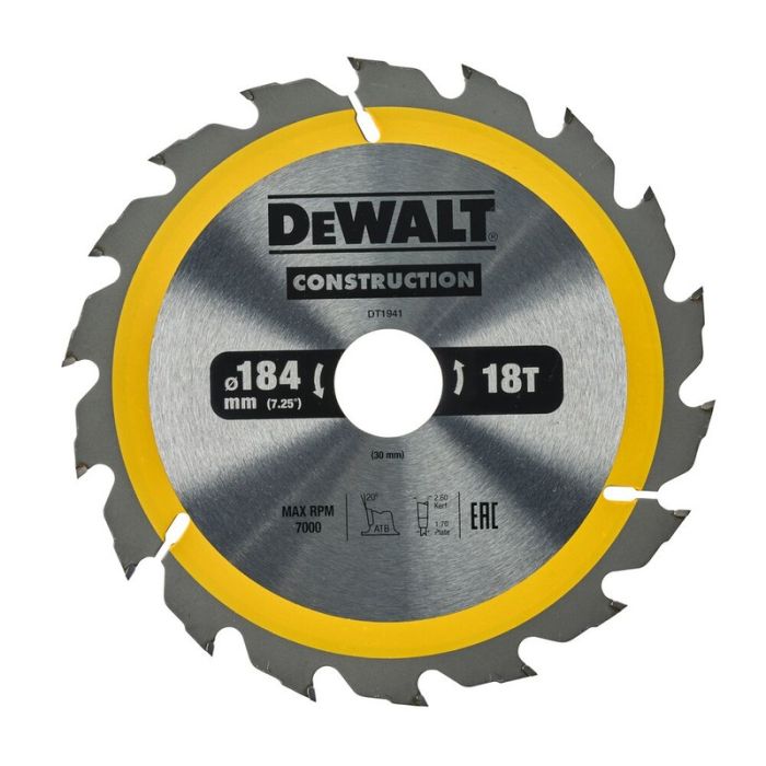 DeWALT - Panza fierastrau circular 184x30x2.6mm, 18 dinti [DT1941-QZ]