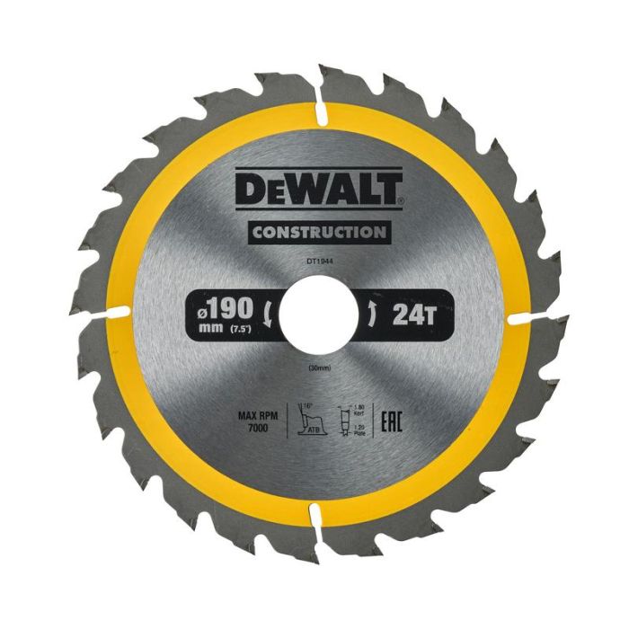 DeWALT - Set discuri pentru fierastrau circular 190x30mm, 24 dinti [DT1944-QZ]