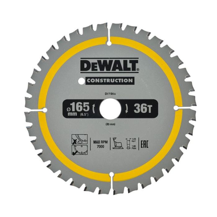 DeWALT - Panza fierastrau circular 165x20x1mm, 36 dinti [DT1950-QZ]