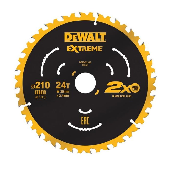 DeWALT - Panza fierastrau circular 210x30mm 24T [DT20432-QZ]