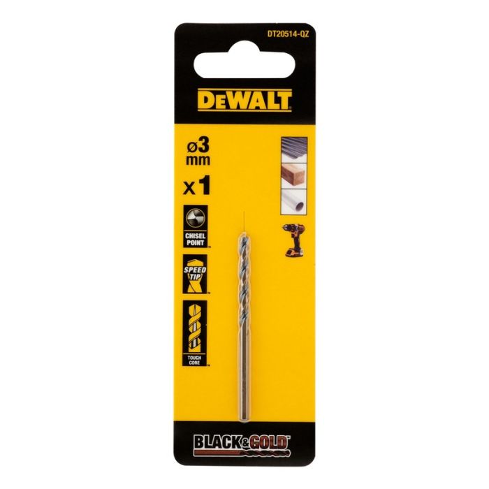 DeWALT - Burghiu HSS BLACK & GOLD, 3mm [DT20514-QZ]