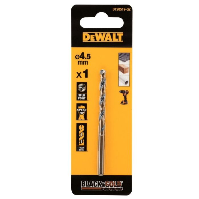 DeWALT - Burghiu HSS BLACK & GOLD, 4.5mm [DT20519-QZ]