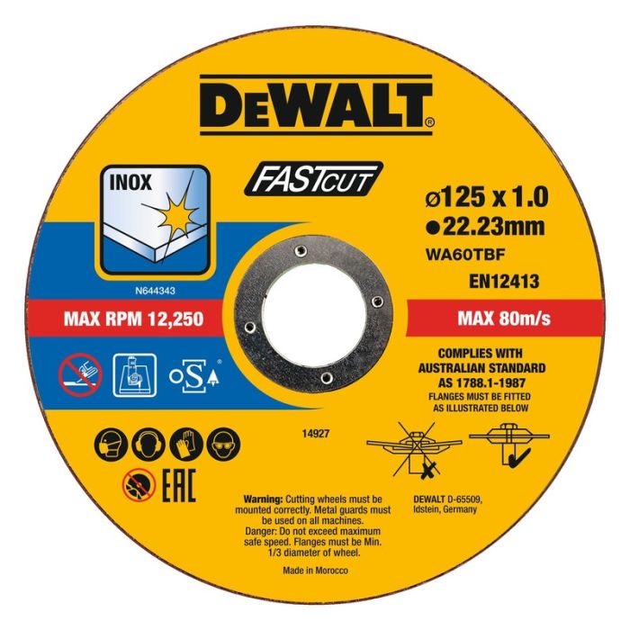 DeWALT - Disc debitare inox, 125x22.23x1mm, 100 bucati [DT20540-QZ]