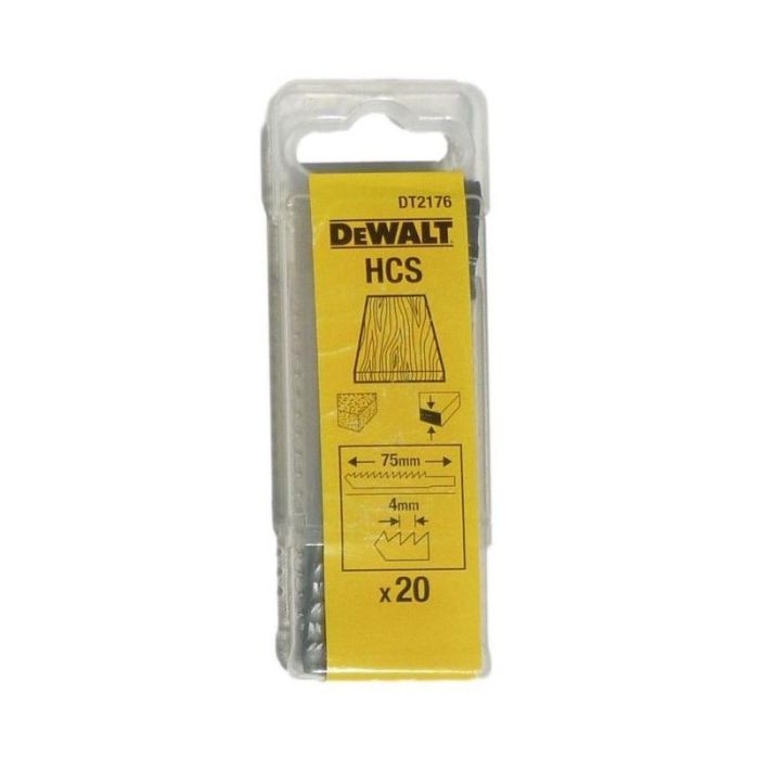 DeWALT - Panza fierastrau HCS pentru lemn, taieturi rapide, drepte, placi aglomerate, contraplaci, pana la grosime 60mm, 100mm, 20 bucati [DT2176-QZ]