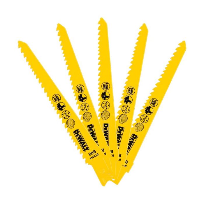 DeWALT - Panza fierastrau aliaj otel cobalt pentru lemn si plastic, taieturi rapide, 152mm, 5 bucati [DT2344-QZ]