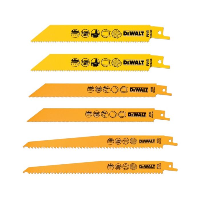 DeWALT - Panza Bi-Metal pentru fierastrau sabie, 6 bucati [DT2444-QZ]