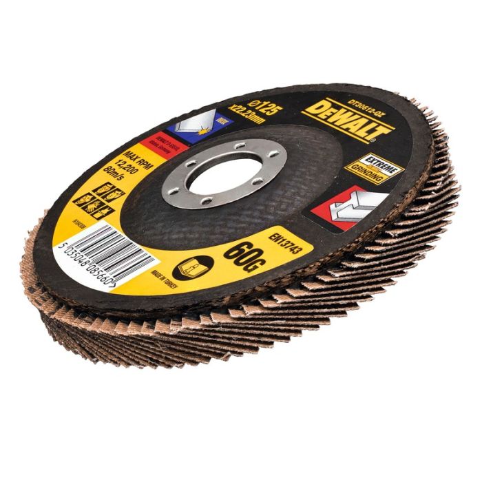 DeWALT - Disc lamelar pentru inox/metal EXTREME, 125x22.23mm, P60 [DT30612-QZ]