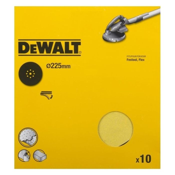 DeWALT - Hartie abraziva de slefuire, P80, 225mm, 10 bucati [DT3169-QZ]