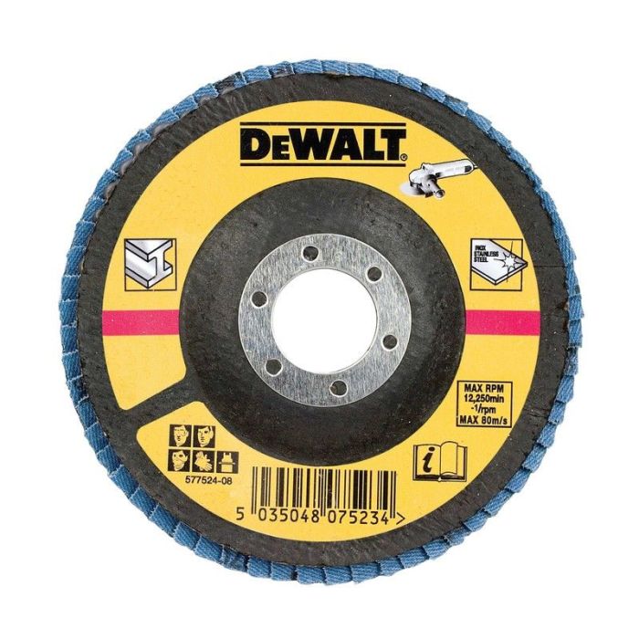 DeWALT - Disc lamelar pentru metal, P60, 125x22.23mm [DT3266-QZ]