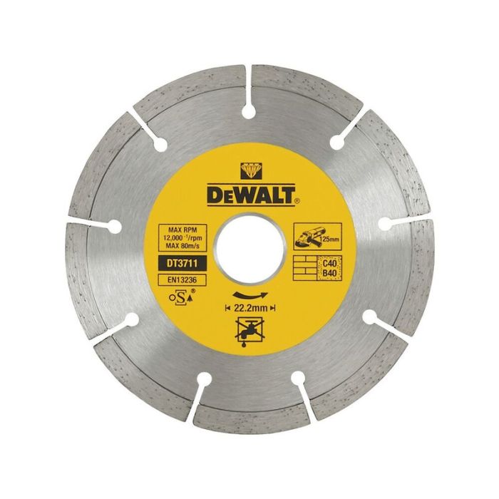 DeWALT - Disc diamantat segmentat pentru caramida si beton 125x22.2mm [DT3711-QZ]