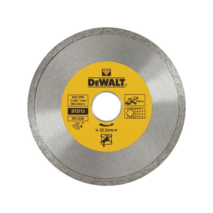 DeWALT - Disc diamantat continuu pentru placi ceramice, 125x22.2x1.6mm [DT3713-QZ]