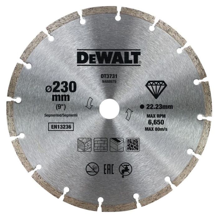 DeWALT - Disc diamantat pentru caramida si beton 230x22.2mm [DT3731-QZ]