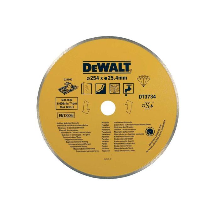 DeWALT - Disc taiere 250mm pentru portelan/piatra [DT3734-XJ]