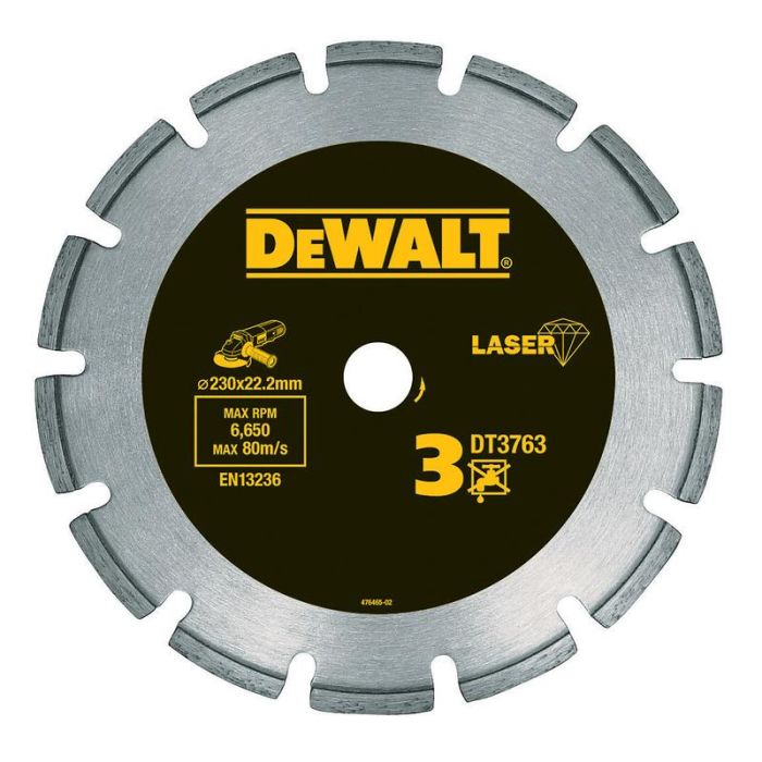 DeWALT - Disc diamantat 125mm sudat laser pentru beton/granit [DT3761-XJ]