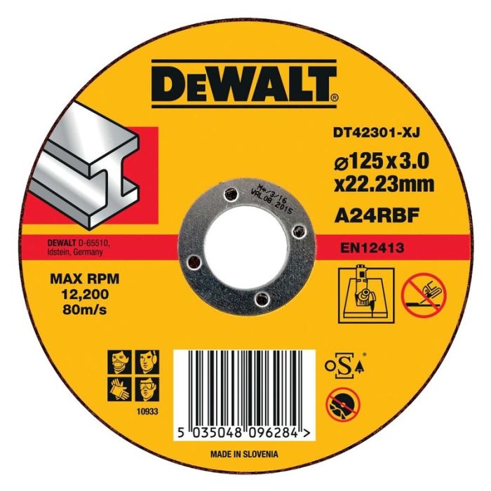 DeWALT - Disc debitare metal, 125x22.23x3m [DT42301-XJ]