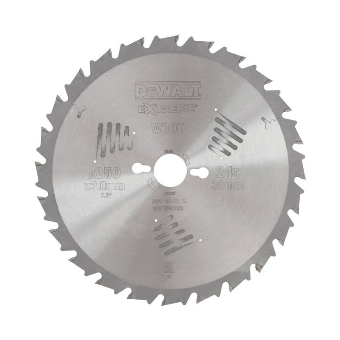 DeWALT - Panza fierastrau circular EXTREME, pentru lemn dur/MDF 250x30x3mm [DT4301-QZ]