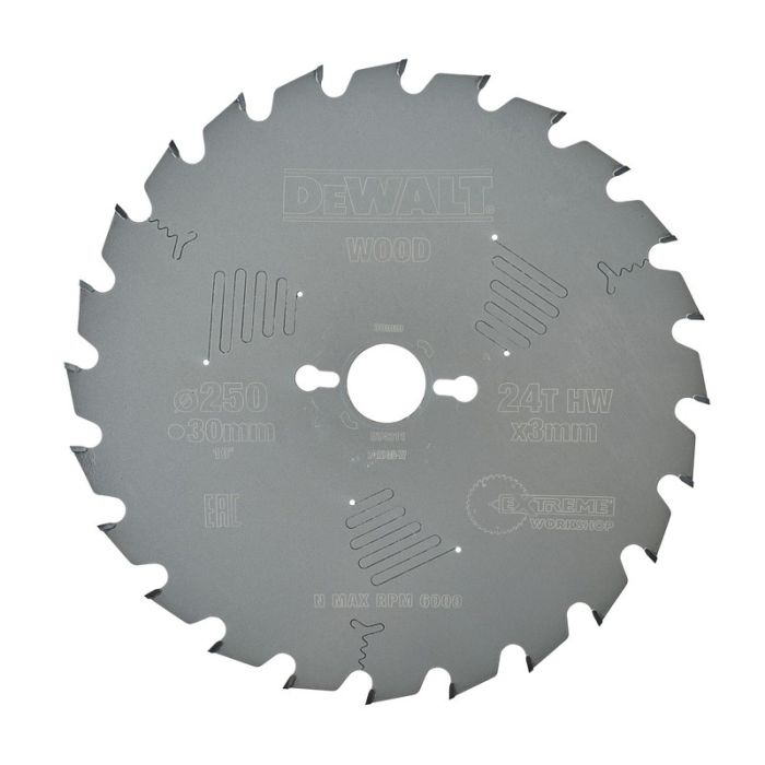 DeWALT - Panza fierastrau circular EXTREME, 250x30x3mm, 24 dinti [DT4311-QZ]