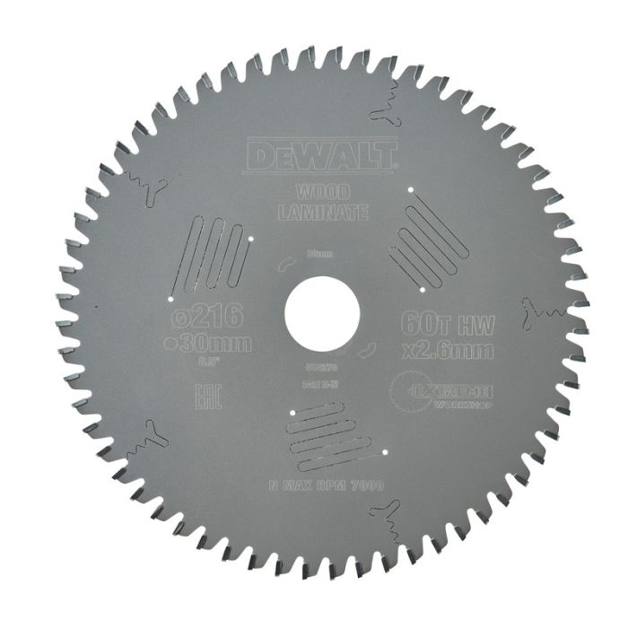 DeWALT - Panza fierastrau circular EXTREME, pentru lemn dur 216x30x2.6mm [DT4370-QZ]