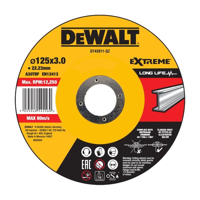 DeWALT - Disc debitare metal, 125x22.23x3mm [DT43911-QZ]