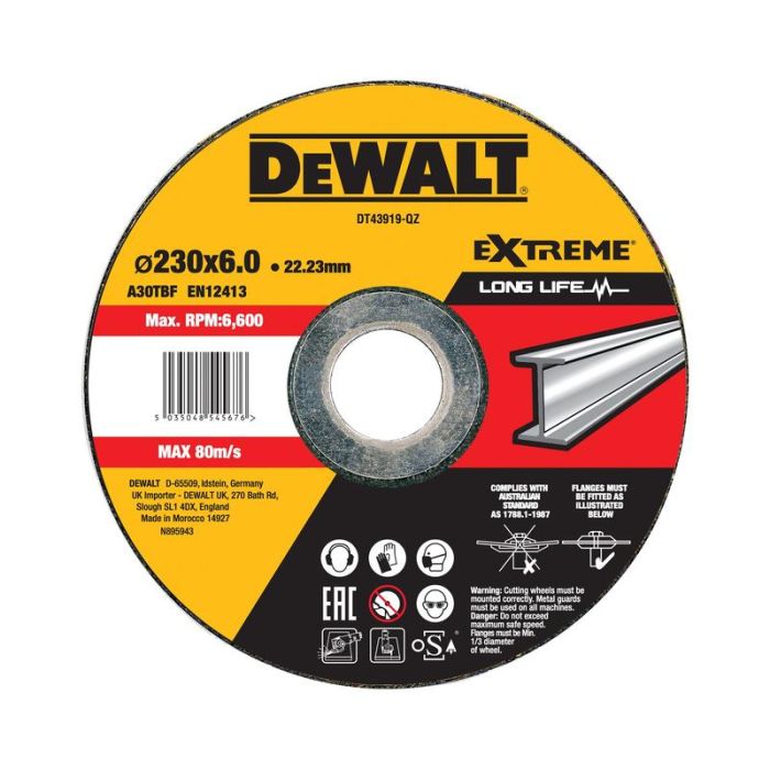 DeWALT - Disc taiere inox 230x22.23x6mm [DT43919-QZ]