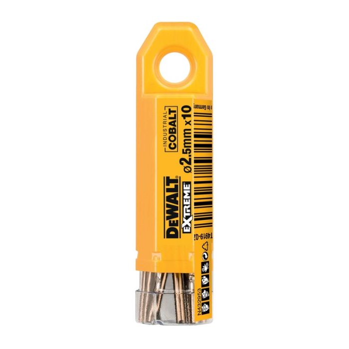 DeWALT - Burghiu Industrial Cobalt HSS-CO EXTREME, 2.5x57mm, 10 bucati [DT4919-QZ]