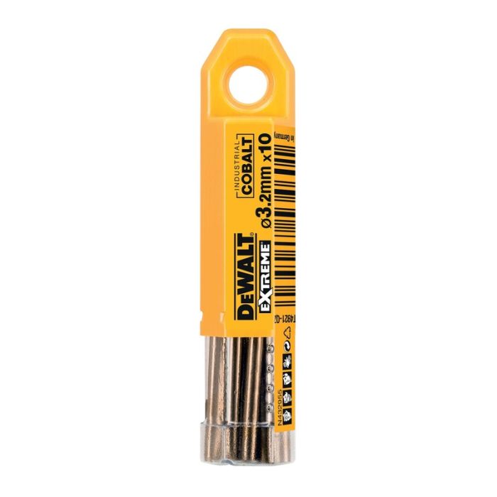 DeWALT - Burghiu Industrial Cobalt HSS-CO EXTREME, 3.5x70mm, 10 bucati [DT4923-QZ]