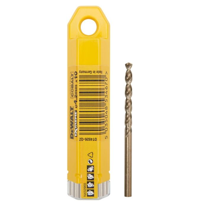 DeWALT - Burghiu Industrial Cobalt HSS-CO EXTREME, 4.2x75mm, 10 bucati [DT4926-QZ]