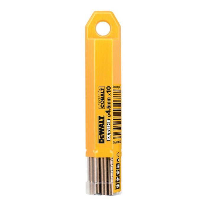 DeWALT - Burghiu Industrial Cobalt HSS-CO EXTREME, 4.5x80mm, 10 bucati [DT4927-QZ]