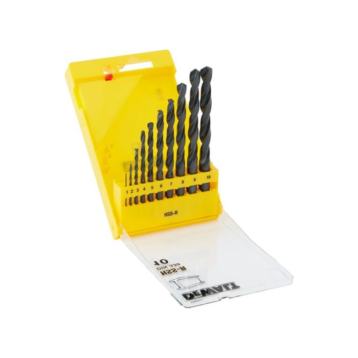 DeWALT - Set burghie HSS-R DIN 338 pentru metal 1-10mm, 10 bucati [DT5911-QZ]