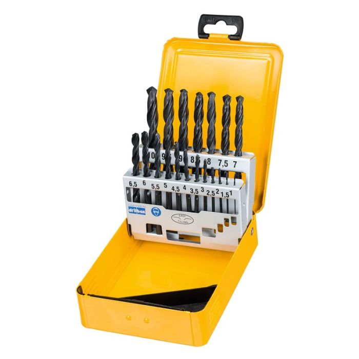 DeWALT - Burghie HSS-R DIN338 pentru metal in caseta metalica, 19 piese [DT5913-QZ]