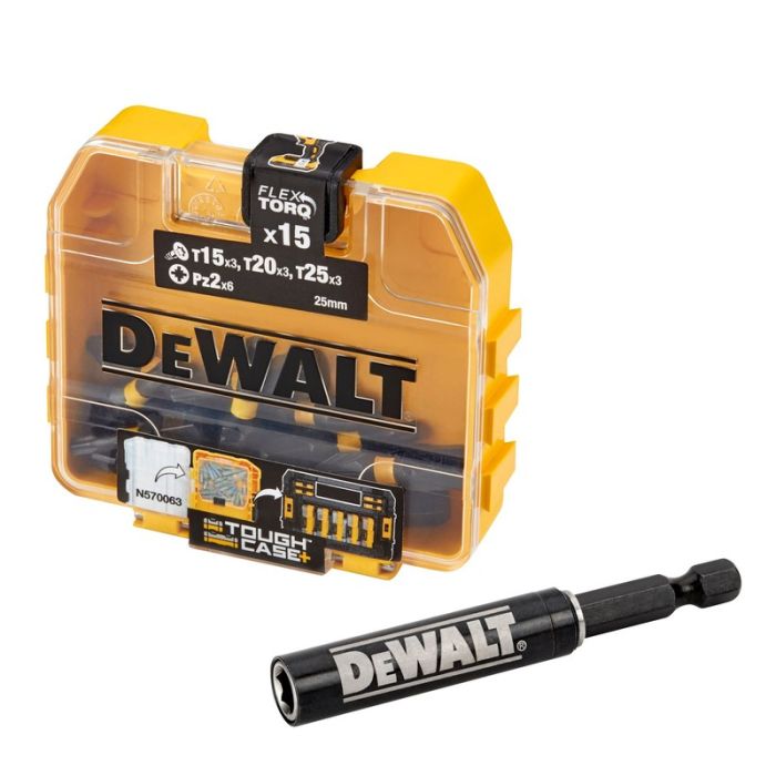 DeWALT - Trusa de biti PZ/TX, 25mm, 16 piese [DT70522T-QZ]