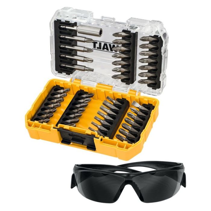 DeWALT - Trusa de biti 47 accesorii si ochelari protectie [DT70703-QZ]