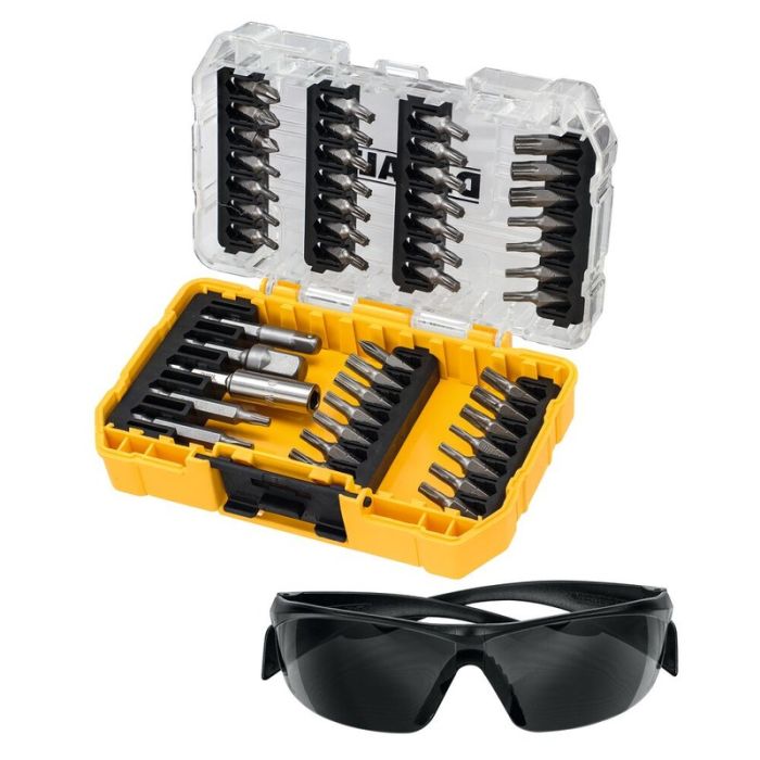 DeWALT - Trusa de biti 47 accesorii si ochelari protectie [DT70704-QZ]