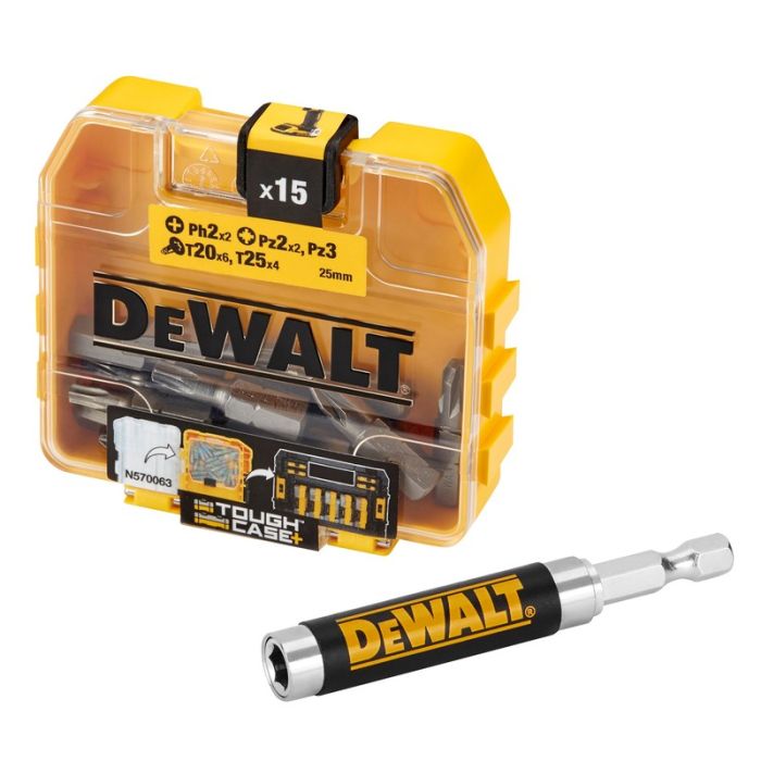 DeWALT - Trusa de biti PH/PZ/TX, 25mm, 16 piese [DT71573-QZ]