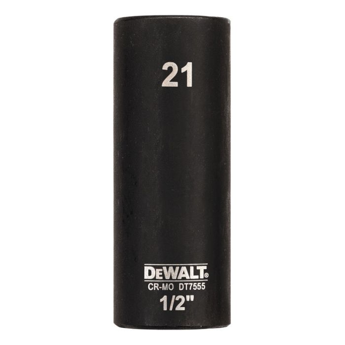 DeWALT - Cap cheie tubulara de impact adanca 1/2", 21mm [DT7555-QZ]