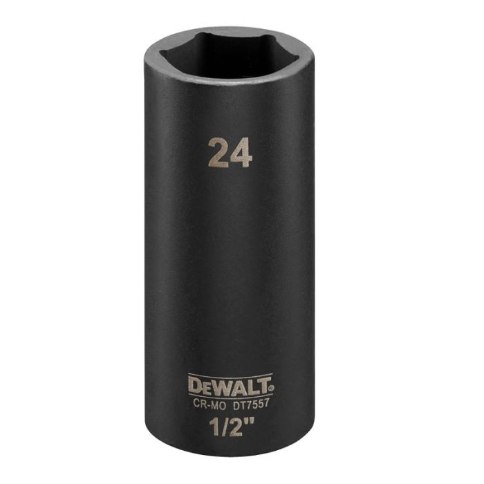 DeWALT - Cap cheie tubulara de impact adanca 1/2", 24mm [DT7557-QZ]