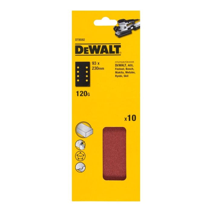 DeWALT - Foaie abraziva 1/3, 230x93mm, P120, 10 bucati [DT8592-QZ]