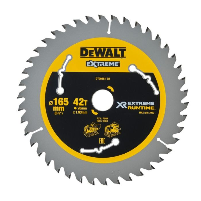 DeWALT - Disc Extreme pentru fierastrau circular XR FlexVolt 165x20x1.76mm [DT99561-QZ]