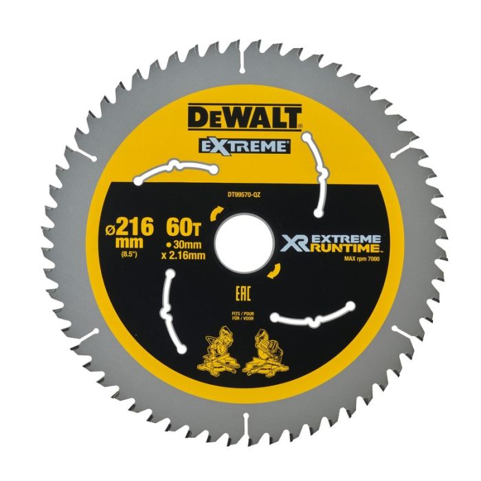 DeWALT - Panza pentru fierastrau circular EXTREME, 216x30x2.15mm [DT99570-QZ]