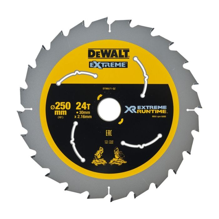 DeWALT - Panza fierastrau circular EXTREME, 250x30x2.15mm [DT99571-QZ]