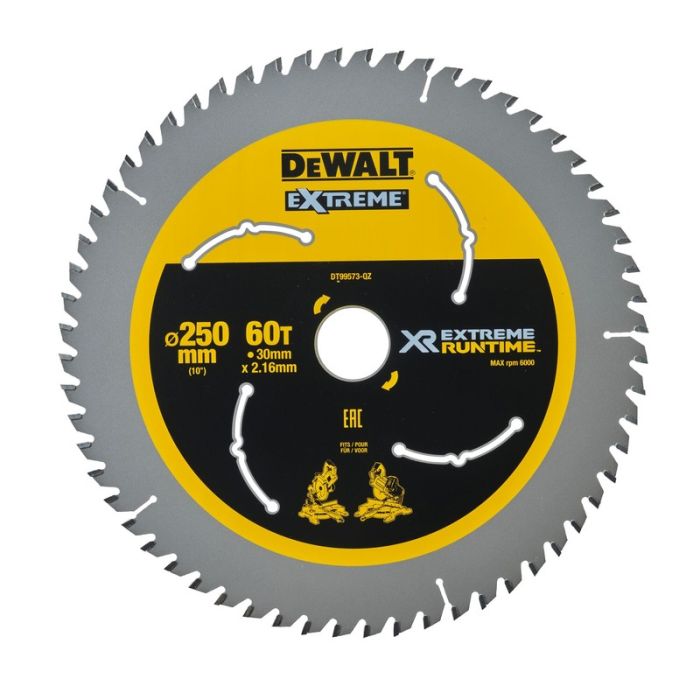 DeWALT - Panza pentru fierastrau circular EXTREME, 250x30x2.15mm [DT99573-QZ]