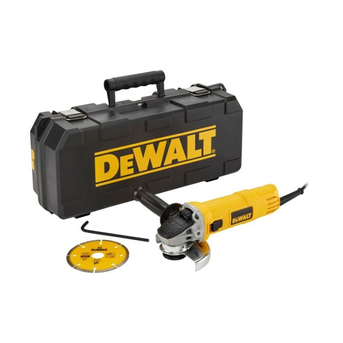 DeWALT - Polizor unghiular 115mm, 900W, No-volt release, valiza + disc 115mm [DWE4156KD-QS]