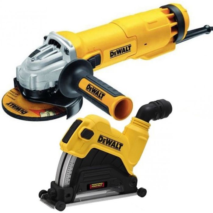 DeWALT - Polizor unghiular DWE4237, 125mm, 1400W, 11500 rot/min + aparatoare pentru aspirare DWE46225-XJ [DWE46107-QS]