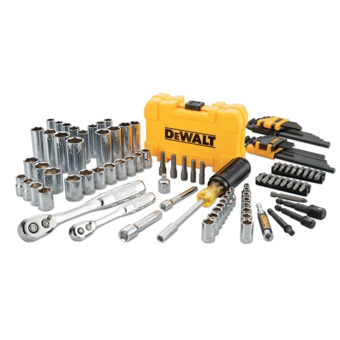 DeWALT - Trusa tubulare 1/4" si 3/8" + antrenoare cu clichet, 108 piese [DWMT73801-1]