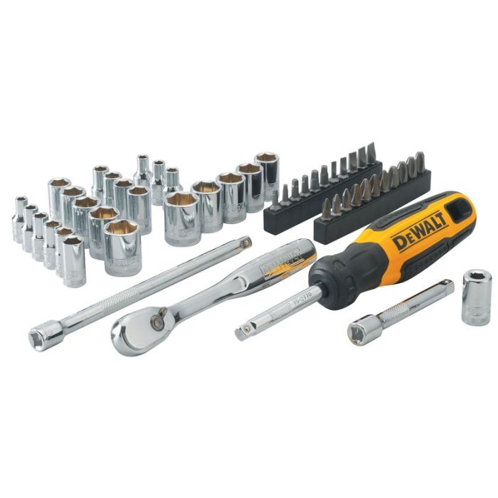 DeWALT - Trusa tubulare 1/4" + antrenor cu clichet, 50 piese [DWMT81610-0]