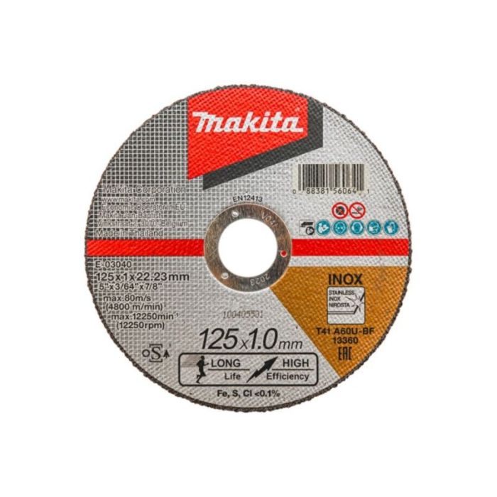 Makita - Disc abraziv taiere inox 125x1x22.23mm [E-03040]